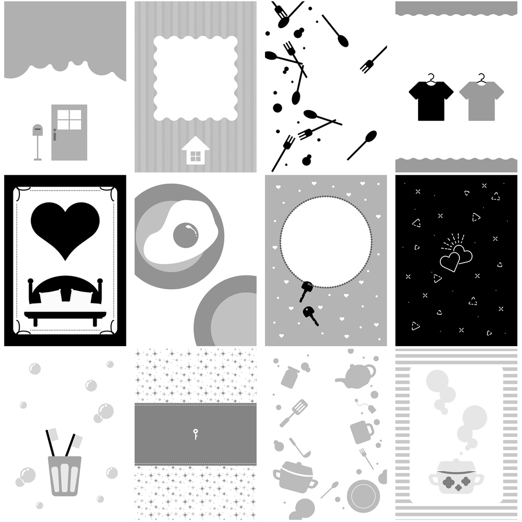 同人誌用素材セット4Room