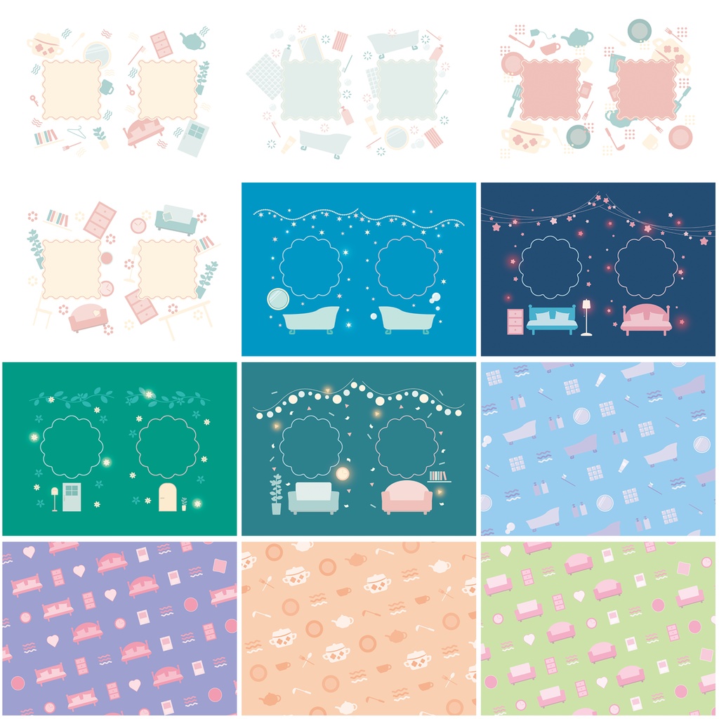 同人誌用素材セット4Room