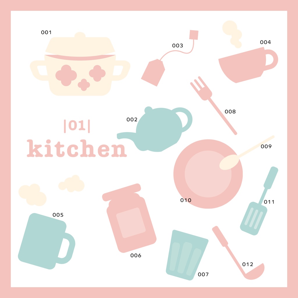 同人誌用素材セット4Room