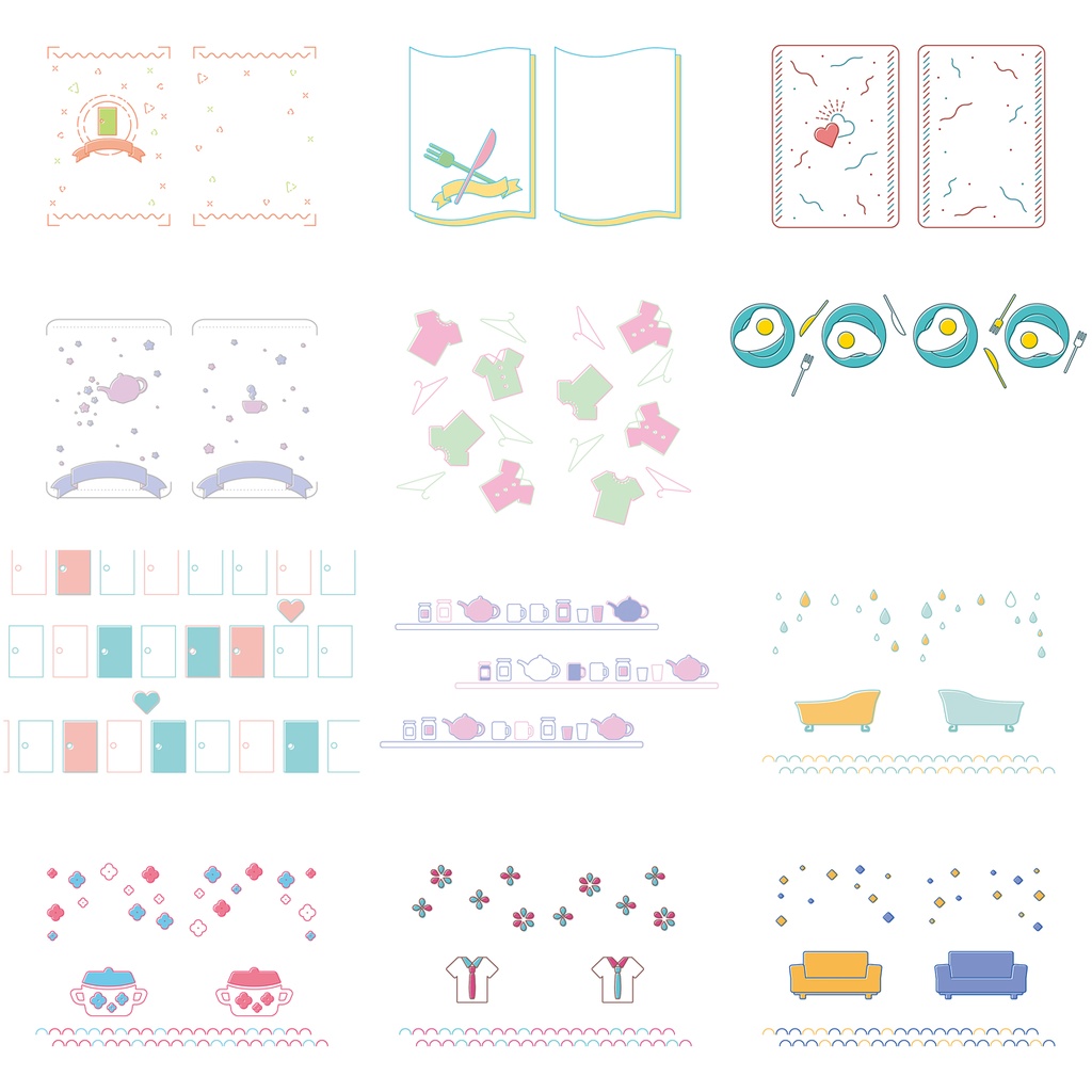 同人誌用素材セット4Room