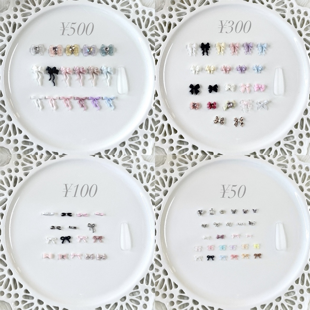 🎀【カスタム可】クリスマス ガーリー 推し活 ツイード ブラック ネイルチップ