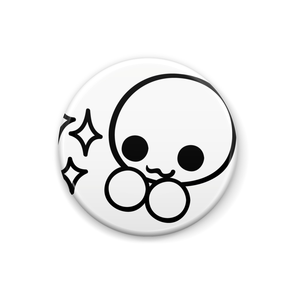 可愛いお顔の缶バッジ