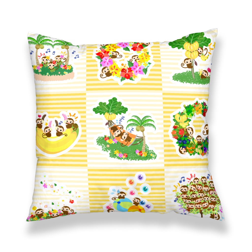 可愛いお猿さんのクッションカバー