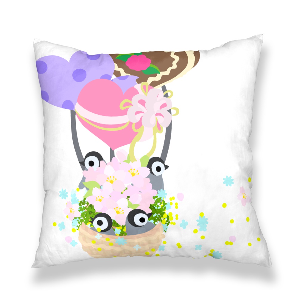 赤ちゃんペンギンのクッションカバー