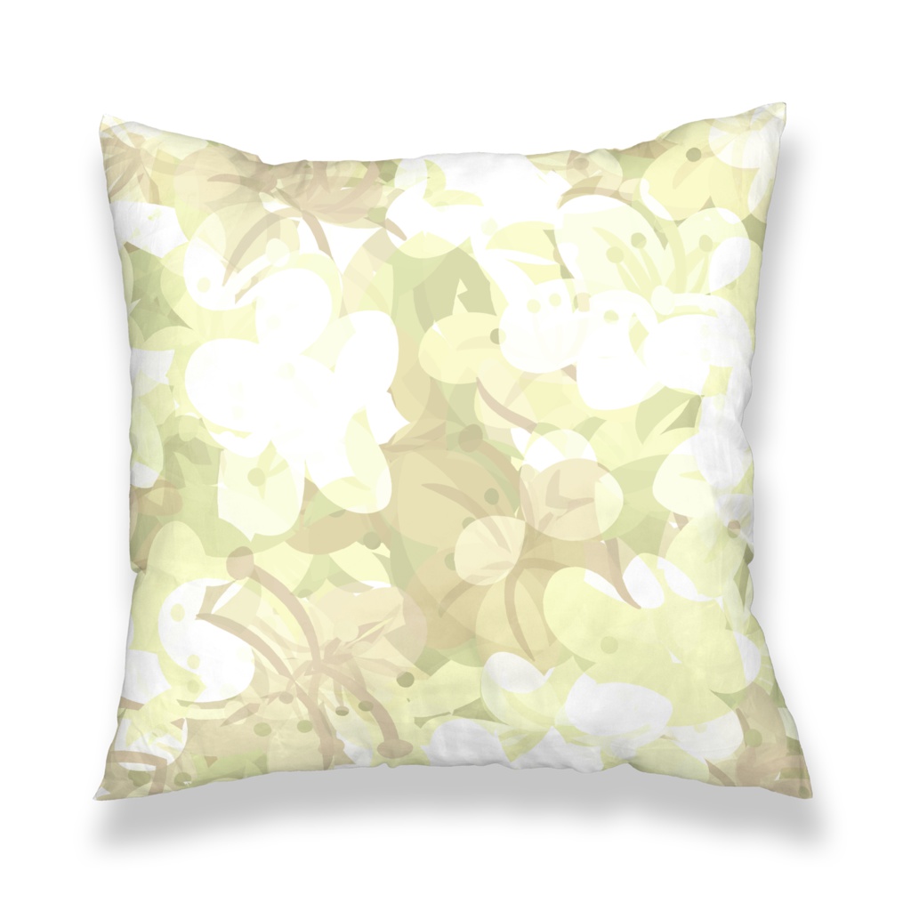 花の模様のクッションカバー