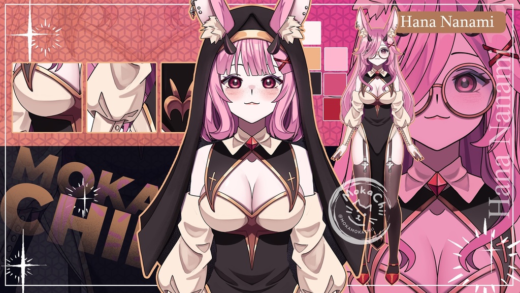 VTS || Live2D Premade VTUBER MODEL "Nun Bunny" ||