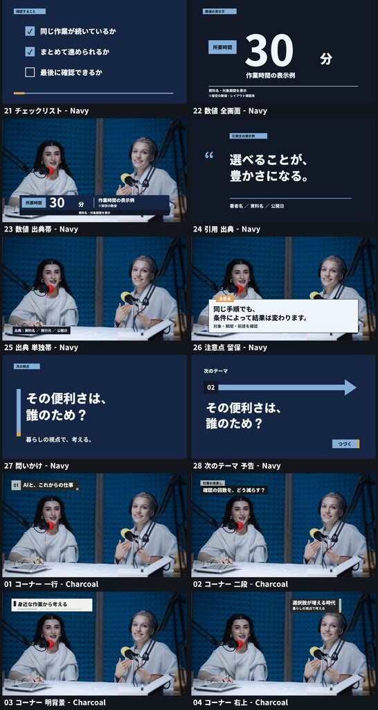 【Final Cut Pro】解説・対談テロップ+情報整理ボード 28デザイン/全112点|Simiri Context