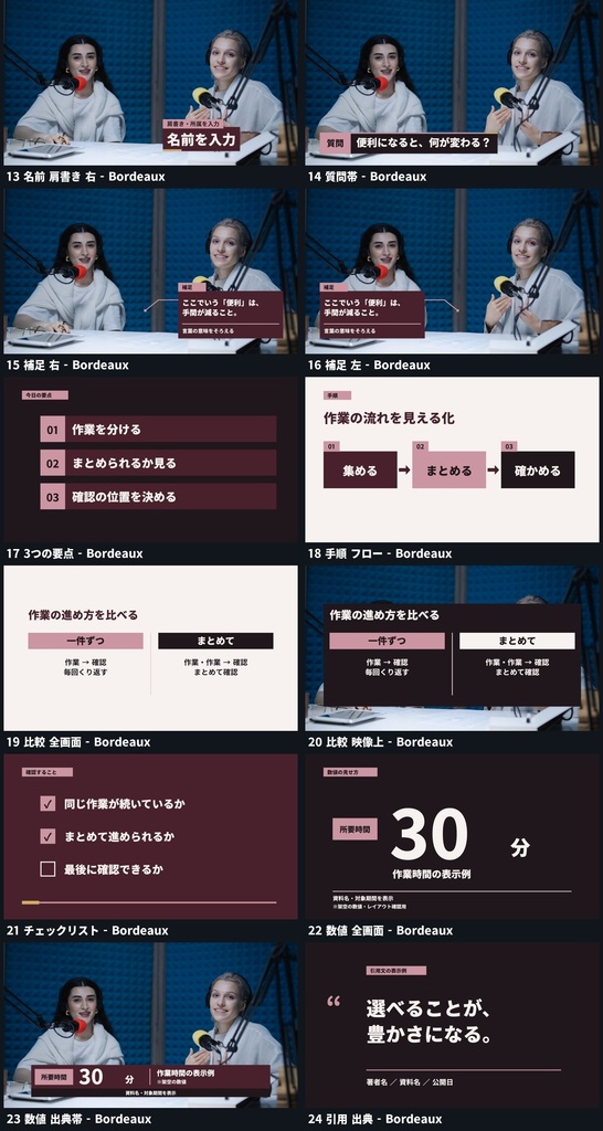【Final Cut Pro】解説・対談テロップ+情報整理ボード 28デザイン/全112点|Simiri Context