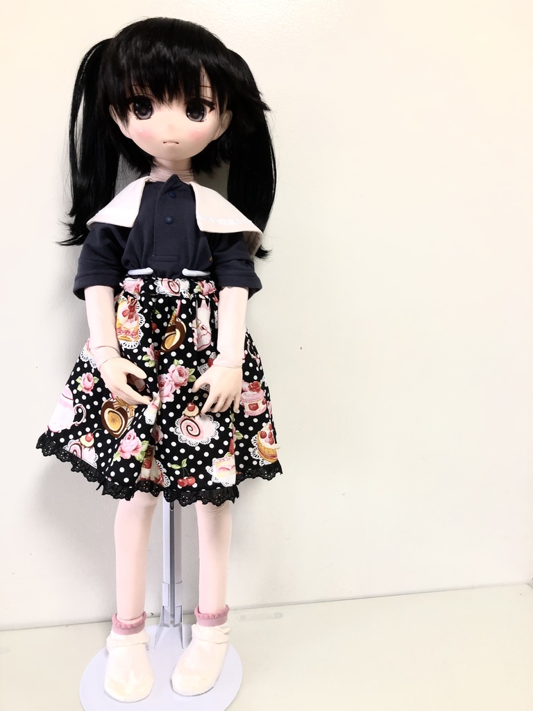 裾レースのギャザースカート【乙姫ドールサイズ】