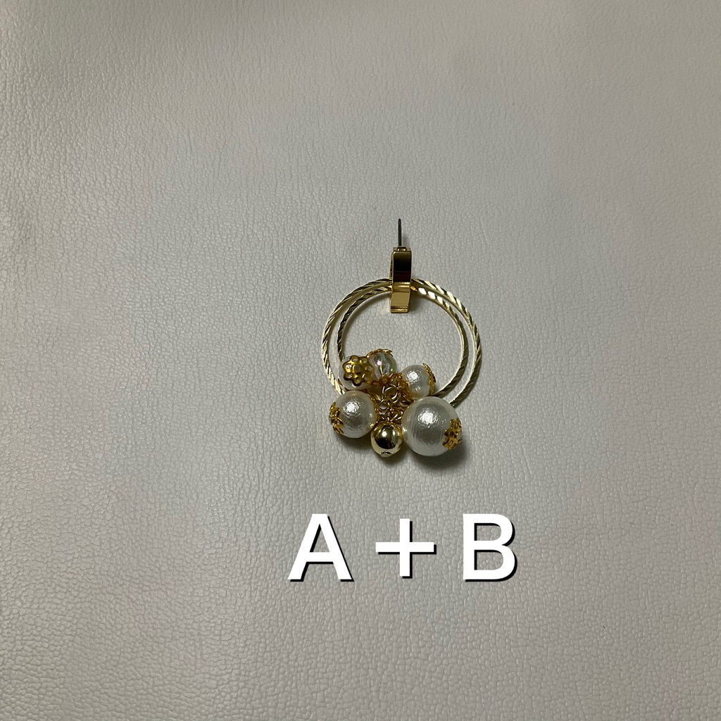 パール盛り カスタマイズイヤリング・ピアス