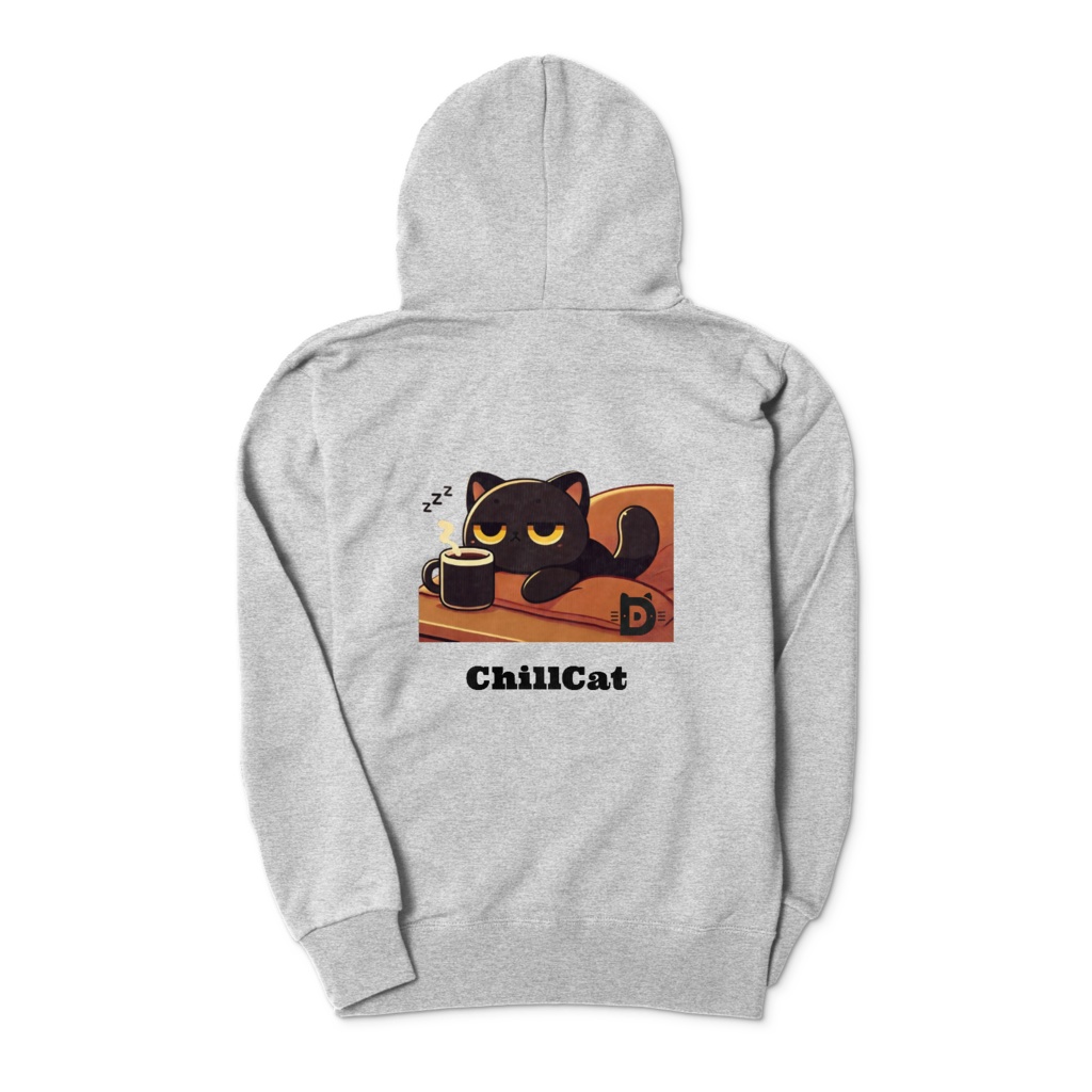 ChillCat背面プリントパーカー