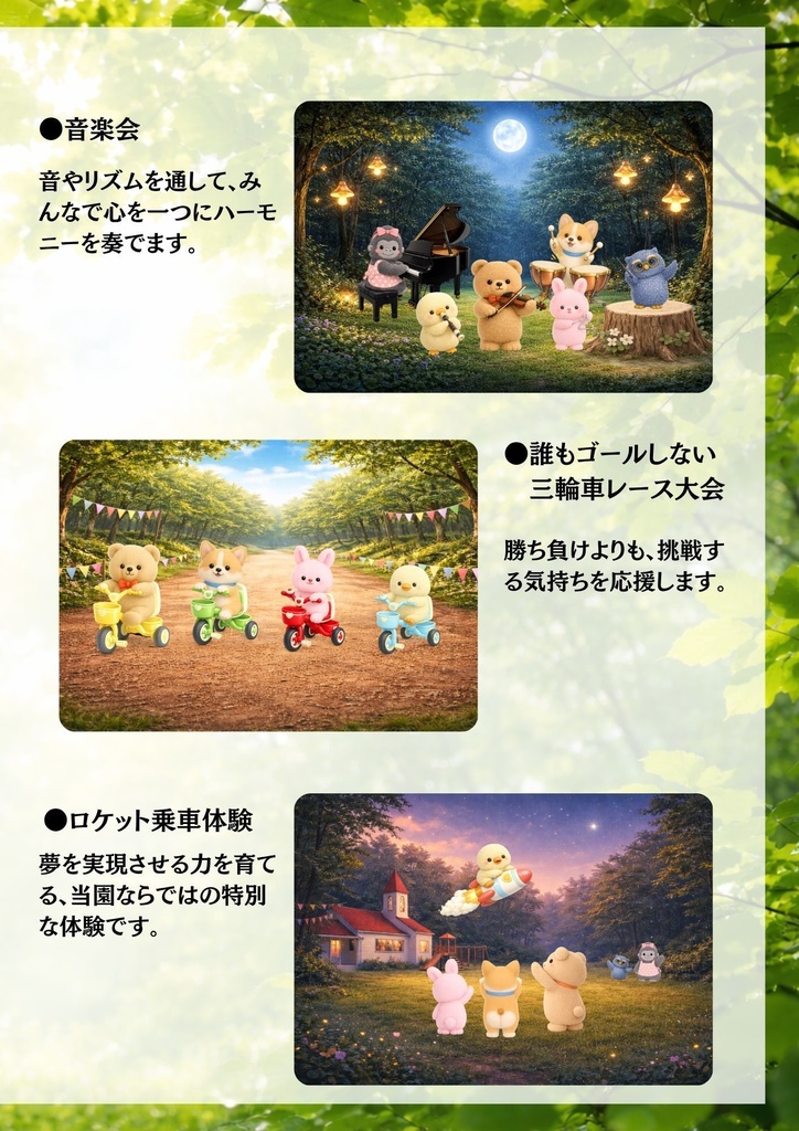 森の光幼稚園 入園案内パンフレット|短足あにまるず公式ブック