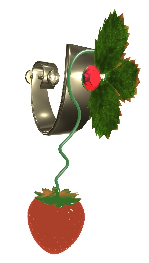 いちごのイヤリング