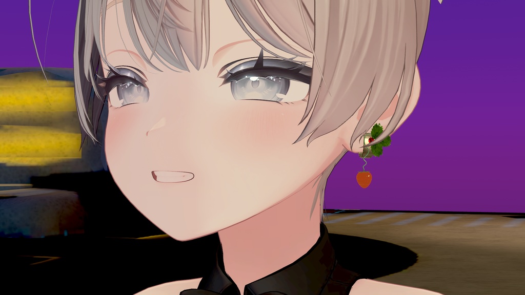 いちごのイヤリング