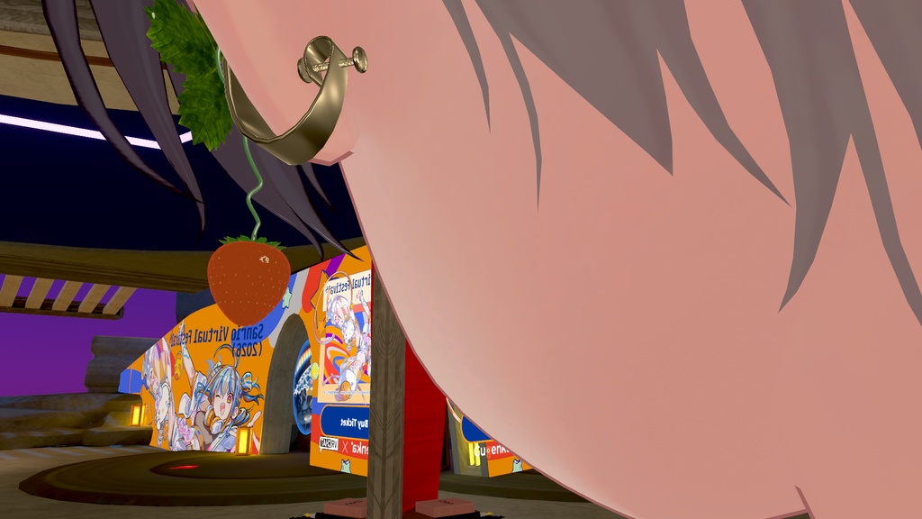 いちごのイヤリング