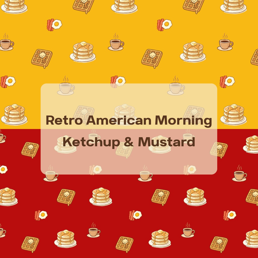 アメリカンモーニング|ケチャップ&マスタード 2色セット|デジタルペーパー