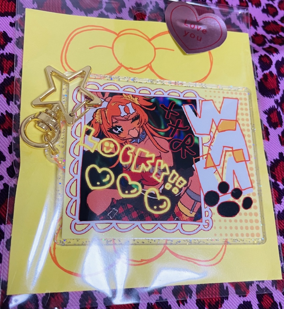 🐶チェキ風アクリルキーホルダー