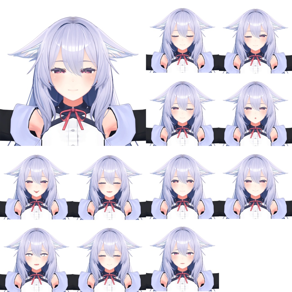 桔梗ちゃん用 お姉さん改変用細目表情セット/Kikyo FaceAnimation