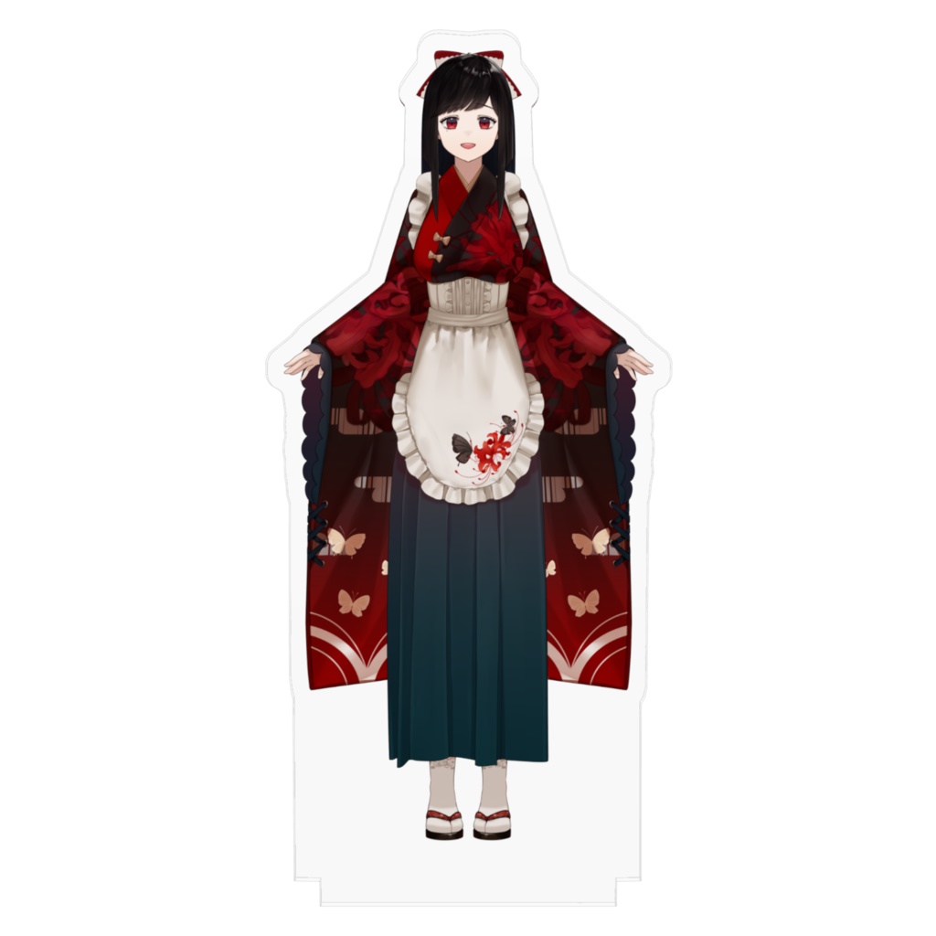 赤坂黒羽アクリルキーフィギュアメイド服ver