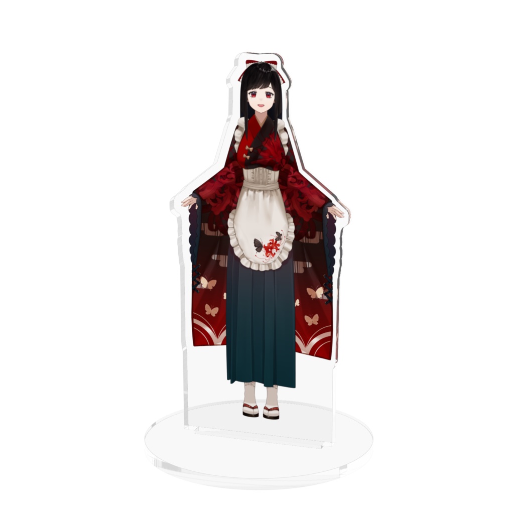 赤坂黒羽アクリルキーフィギュアメイド服ver