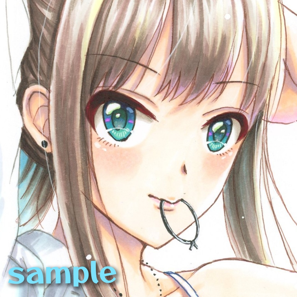 コピックイラスト原画 渋谷凛 スクール水着