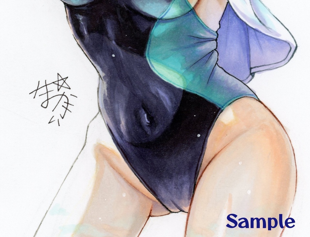 渋谷エロ凛ピック 北条加蓮 競泳水着 原画