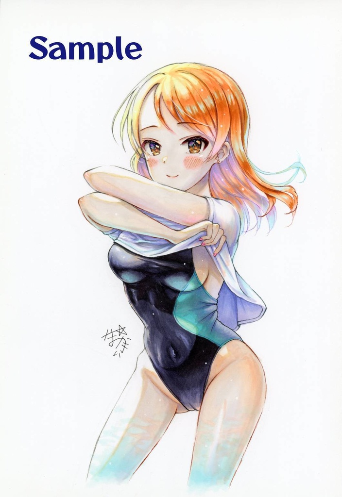 渋谷エロ凛ピック 北条加蓮 競泳水着 原画