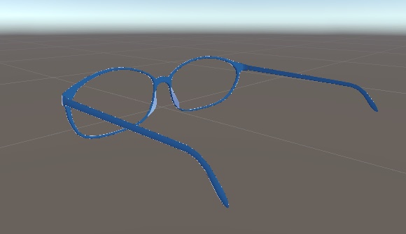 【VRChat想定】シンプルな細いフレームメガネ(3Dモデル)