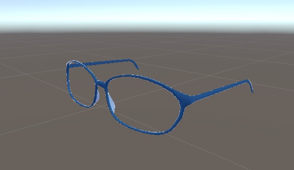 【VRChat想定】シンプルな細いフレームメガネ(3Dモデル)