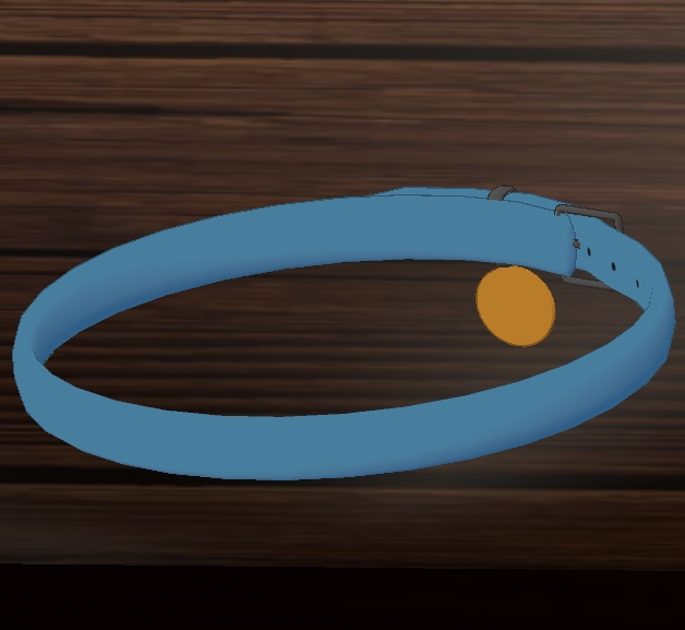 【VRChat想定】シンプル首輪(3Dモデル)