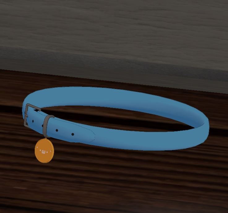 【VRChat想定】シンプル首輪(3Dモデル)