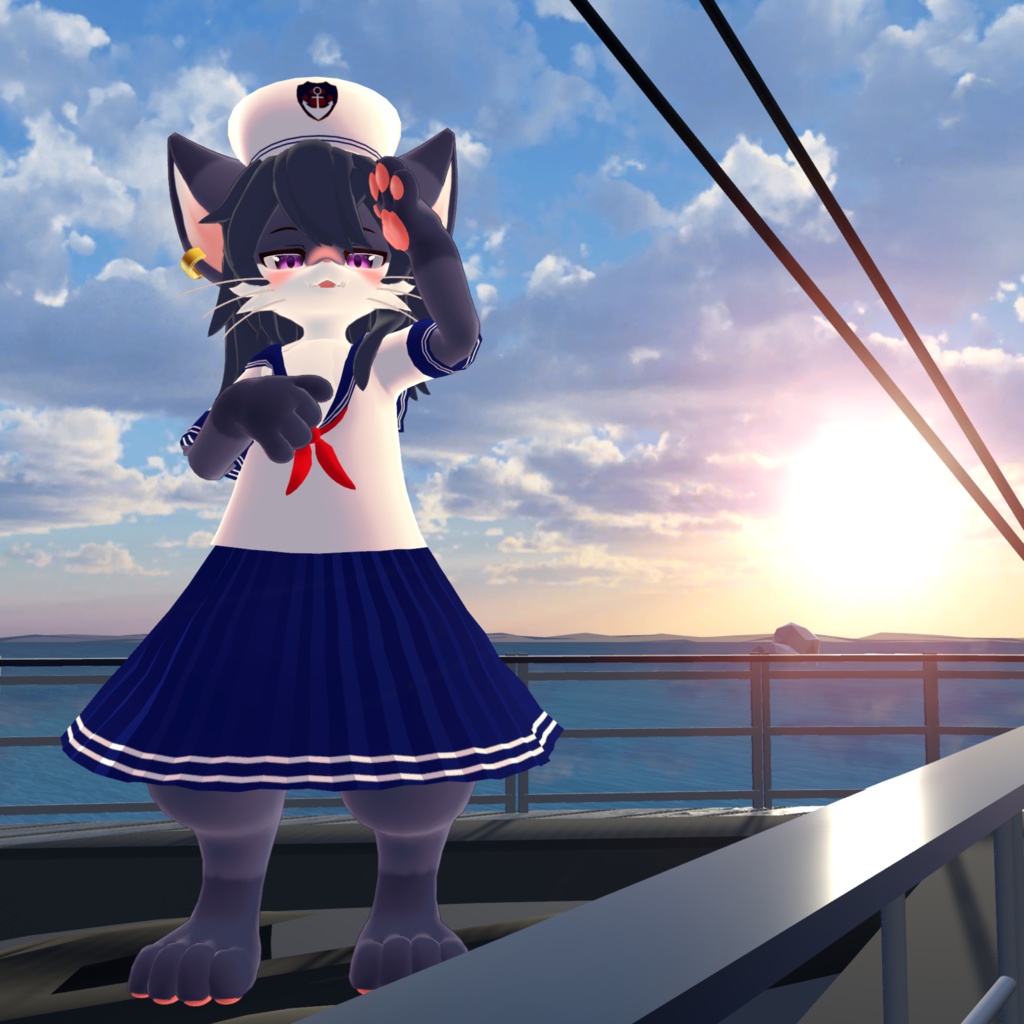 【リラ -Lila-専用】セーラー衣装 3Dモデル