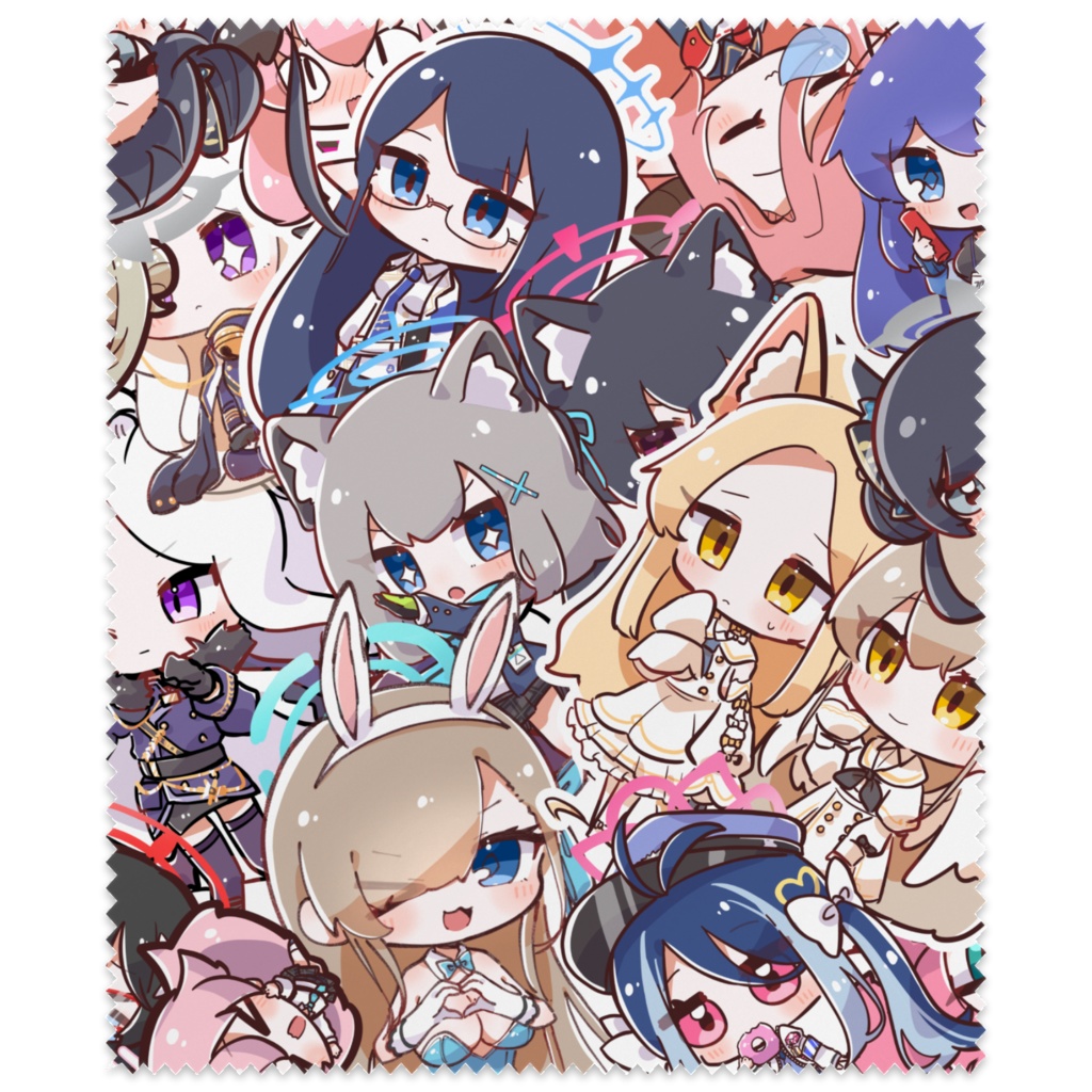 【ブルアカ】ミニキャラつめメガネ拭き