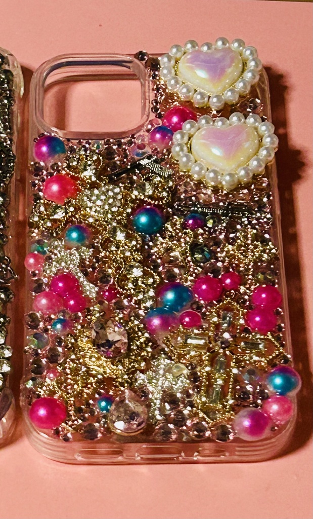 iPhone13〜14ケース　ピンクラメ