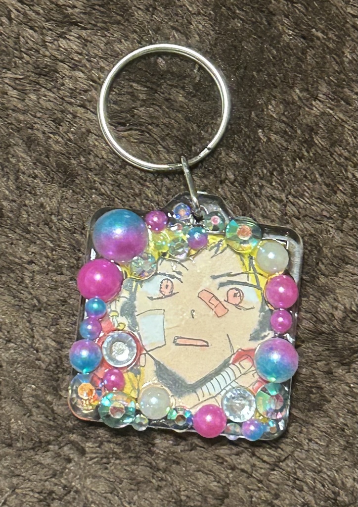 アクリルデコキーホルダーアナログ手書き