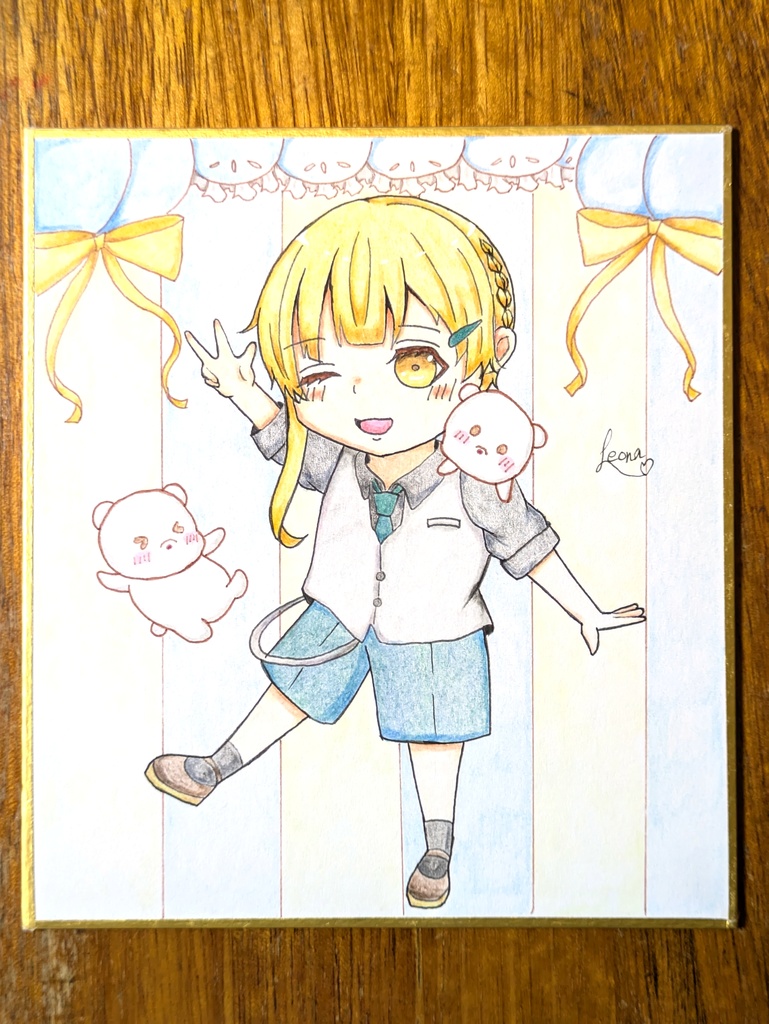 アナログイラスト　ミニ色紙