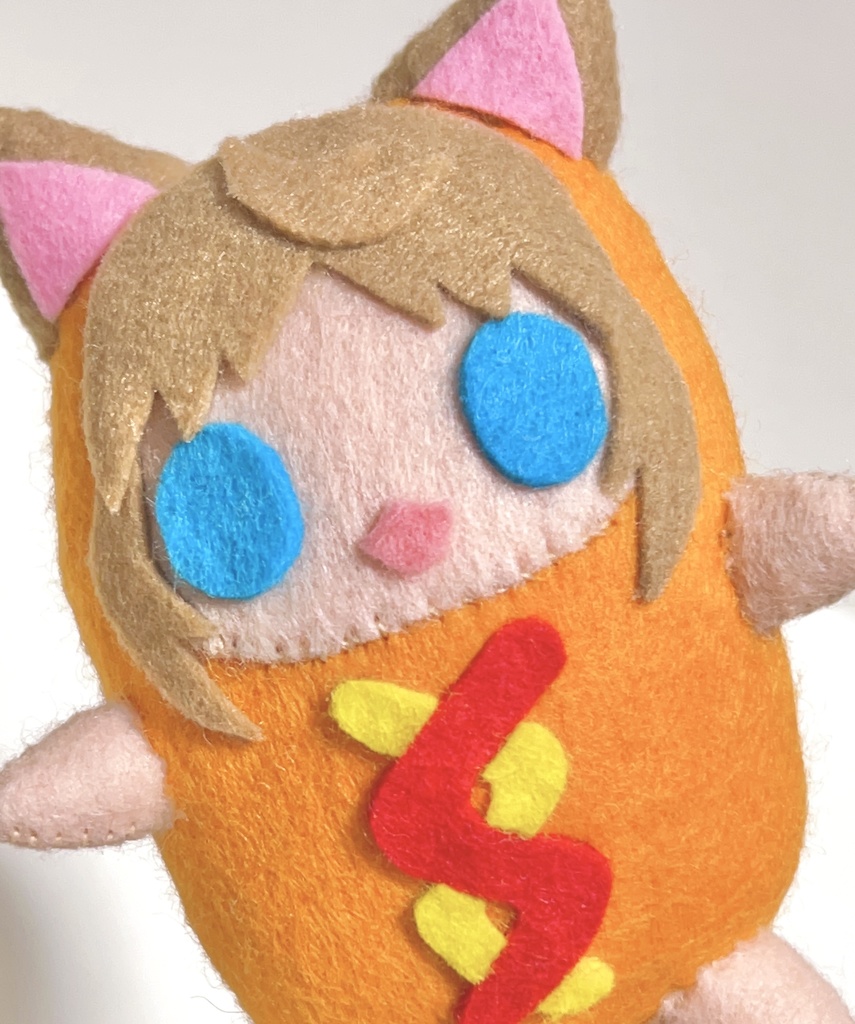 【とらさぶろうフェルト人形】焚き火&アジフライ帽子セット