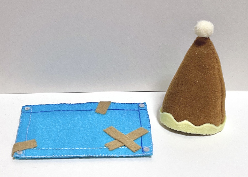 【とらさぶろう人形】ブルーシート&たけのこ帽子セット