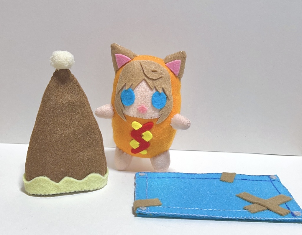 【とらさぶろう人形】ブルーシート&たけのこ帽子セット