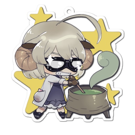 魔女らしく実験着でもくもくアクキ～