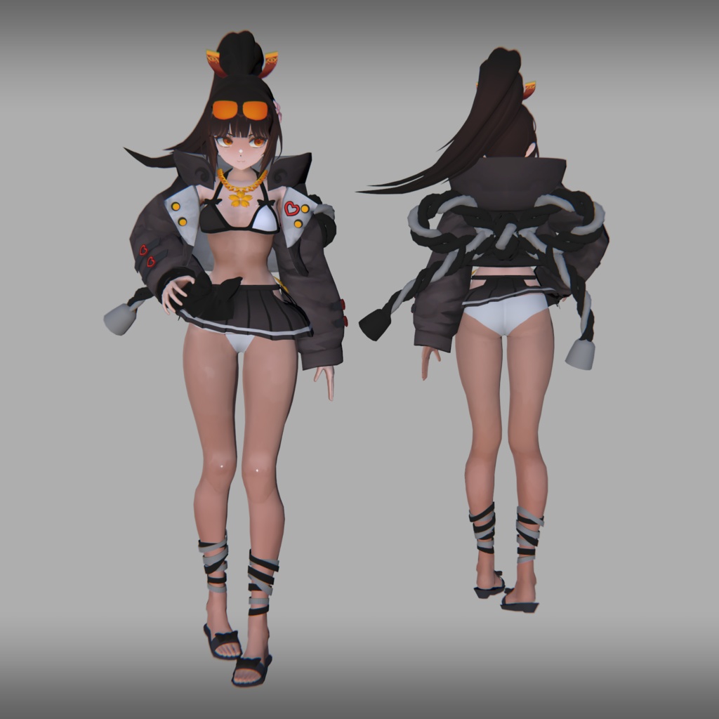 【VRChat】 ロクバ式ユリナ サマーバージョン+標準バージョン