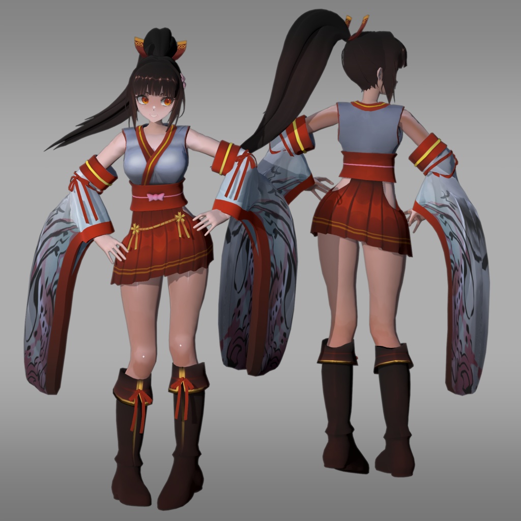 【VRChat】 ロクバ式ユリナ サマーバージョン+標準バージョン