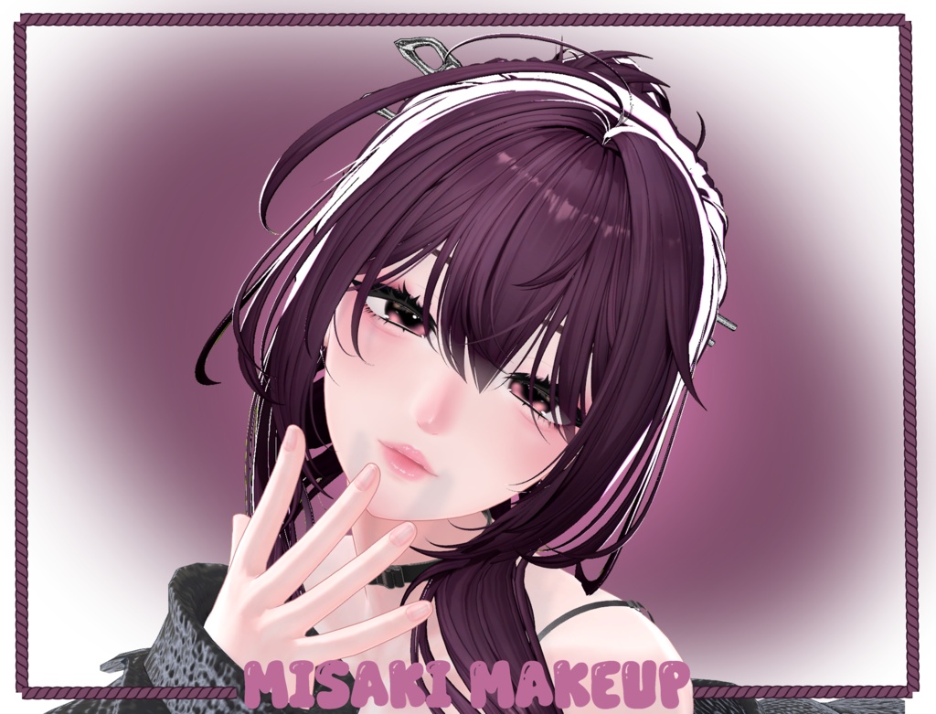 Misaki rosé makeup + eye tex