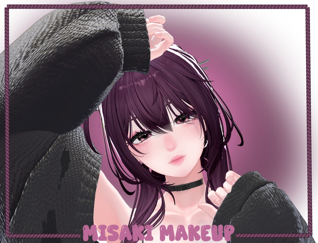 Misaki rosé makeup + eye tex