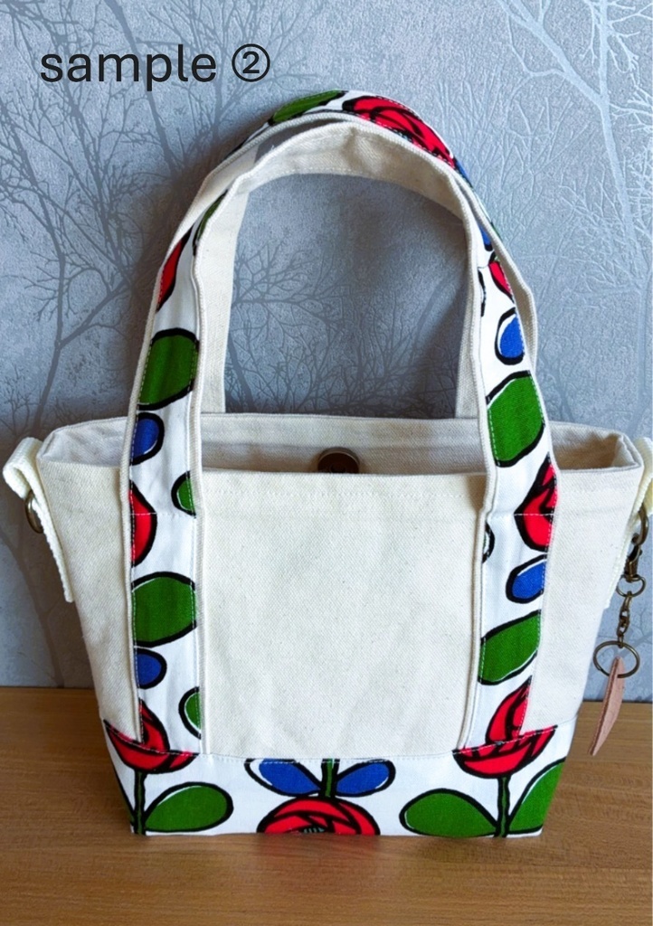 ミニトートバッグサンプル品(黄 / 花柄)