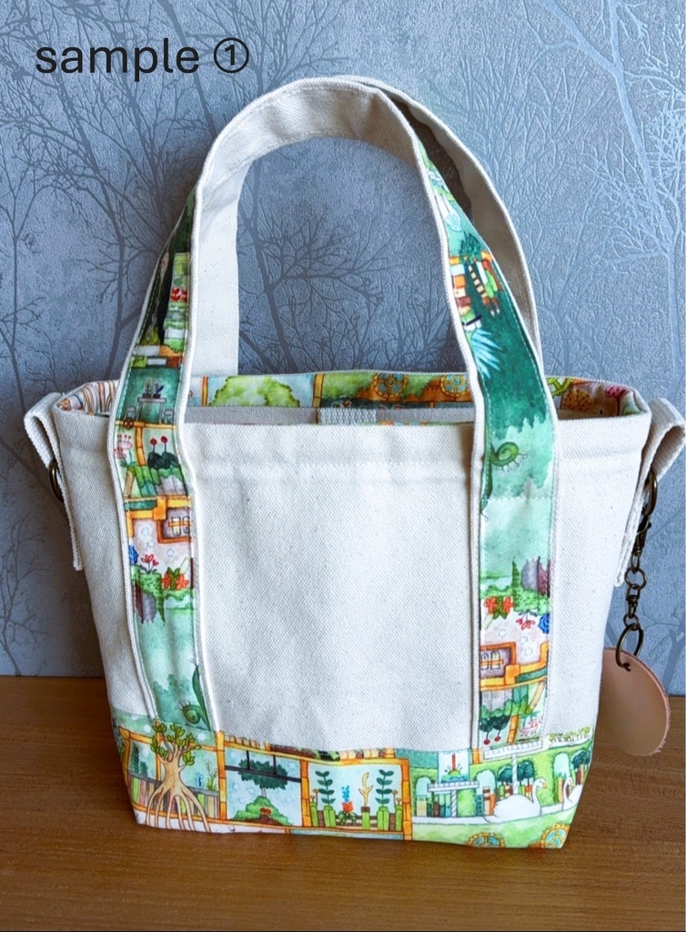ミニトートバッグサンプル品（黄 / 花柄）