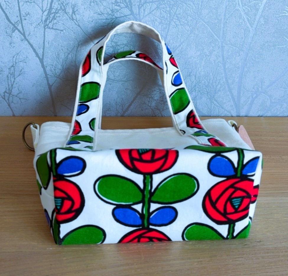 ミニトートバッグサンプル品(黄 / 花柄)