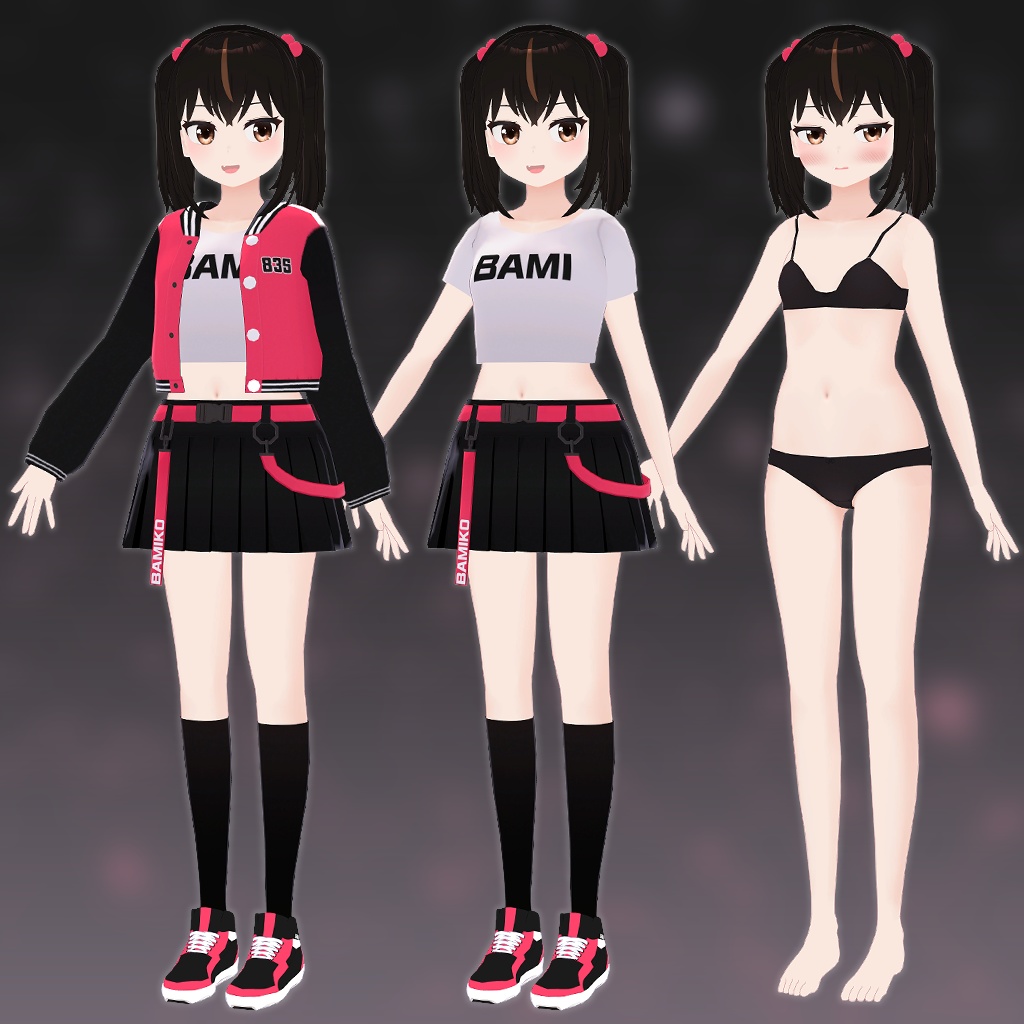 【無料配布】オリジナル3Dモデル「BAMIKO」