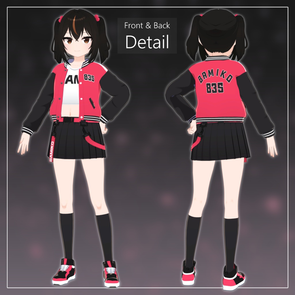 【無料配布】オリジナル3Dモデル「バミコ」