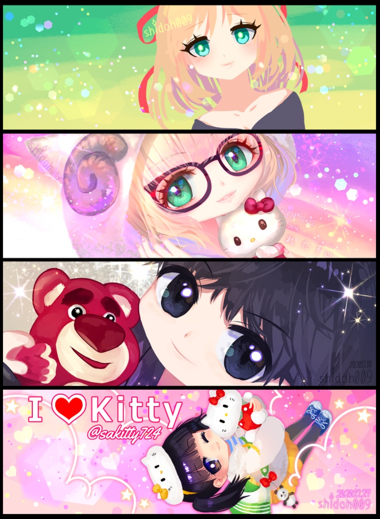 きらめくアイコン・サムネ・ヘッダー等お描きします!